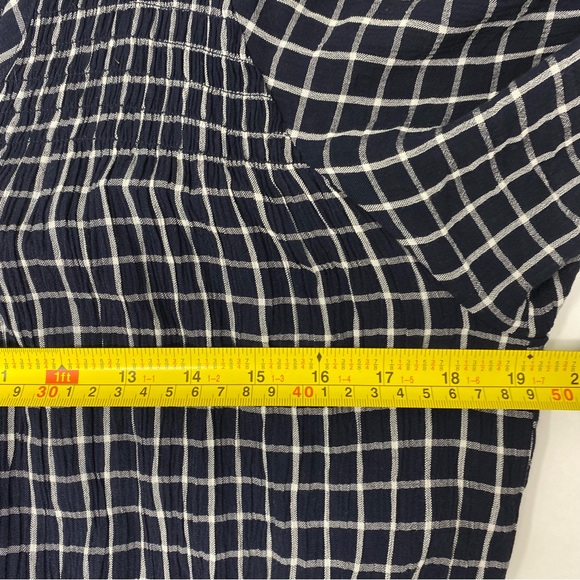 Anthropologie Maeve Sara Smocked Shirtdress in Navy Size Small - Picture 8 of 10